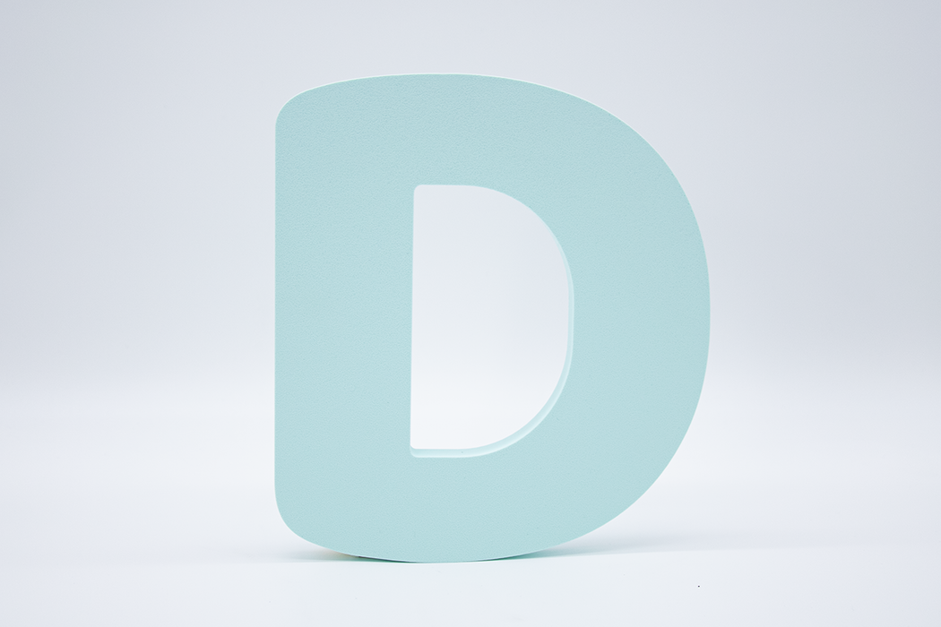 Letra 3D Azul Pastel