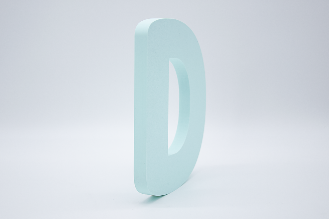 Letra 3D Azul Pastel