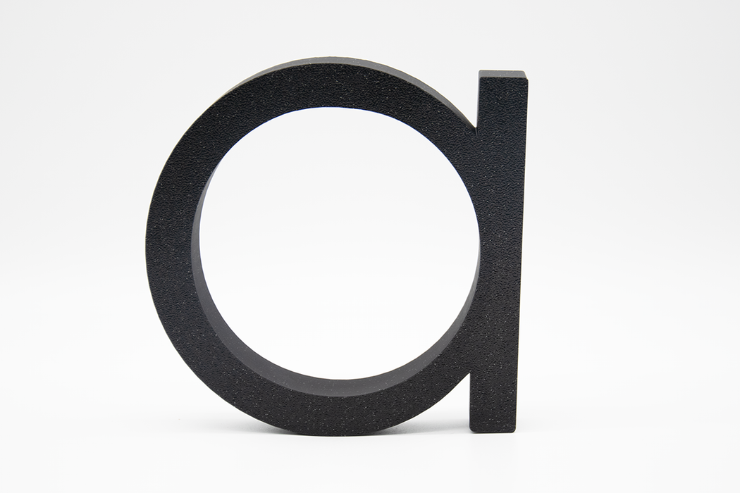 Letra 3D Negro Partículas