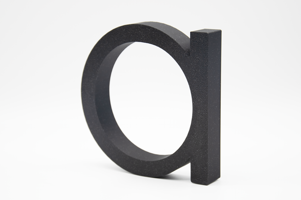Letra 3D Negro Partículas