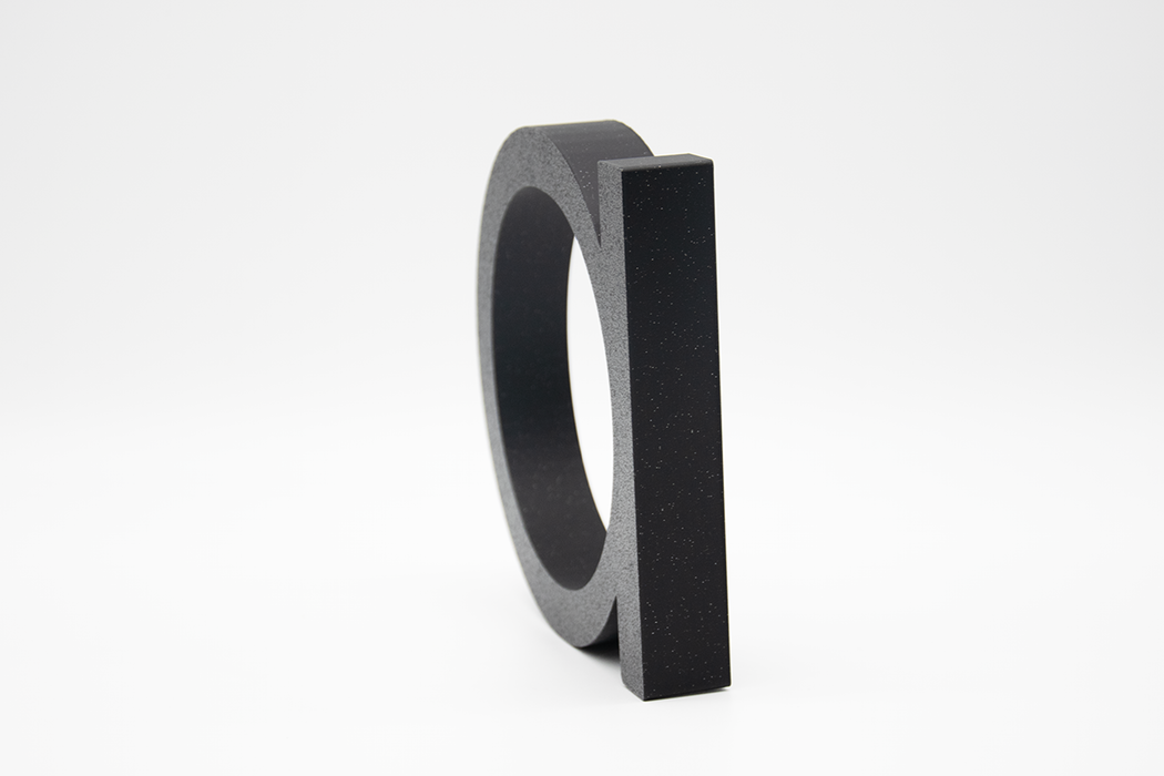 Letra 3D Negro Partículas