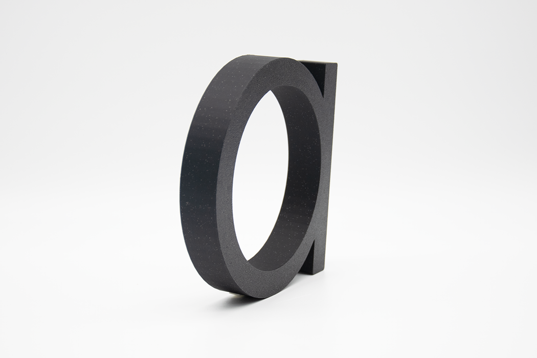 Letra 3D Negro Partículas