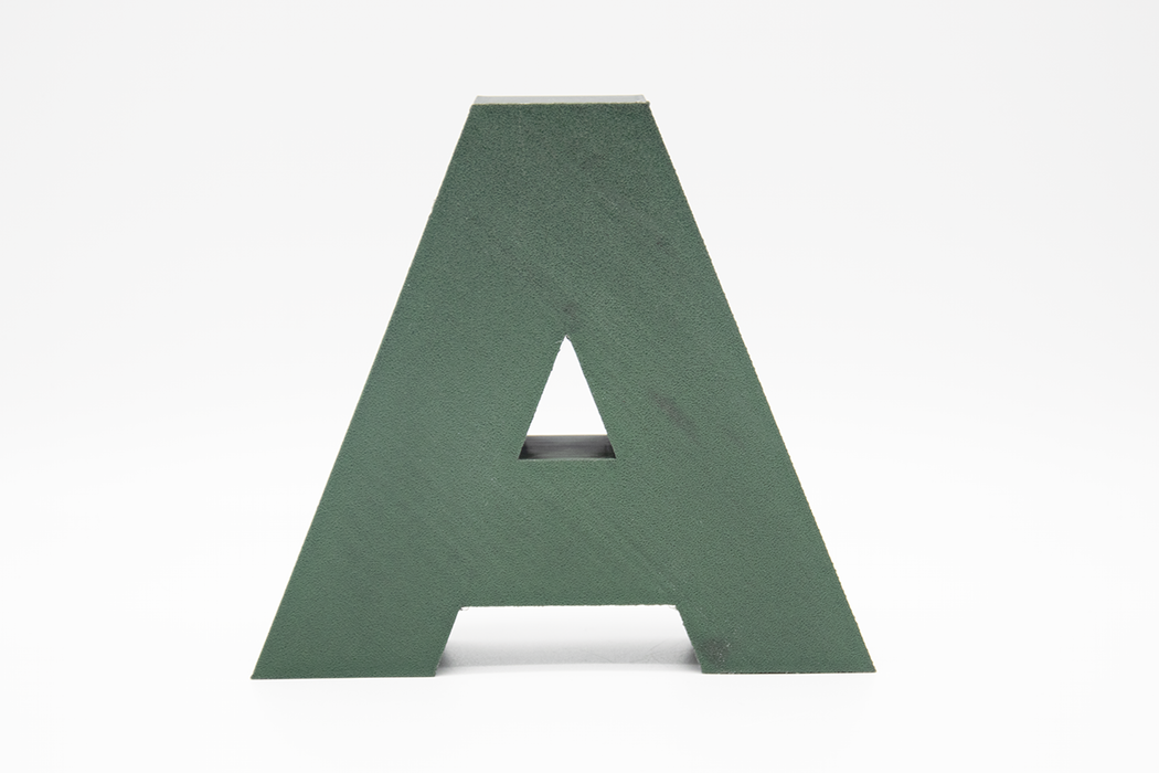 Letra 3D Verde Interferencia