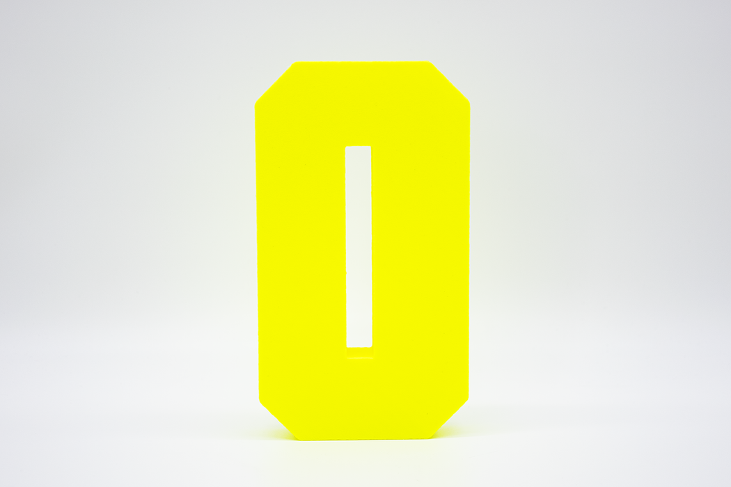 Letra 3D Amarillo Fluor