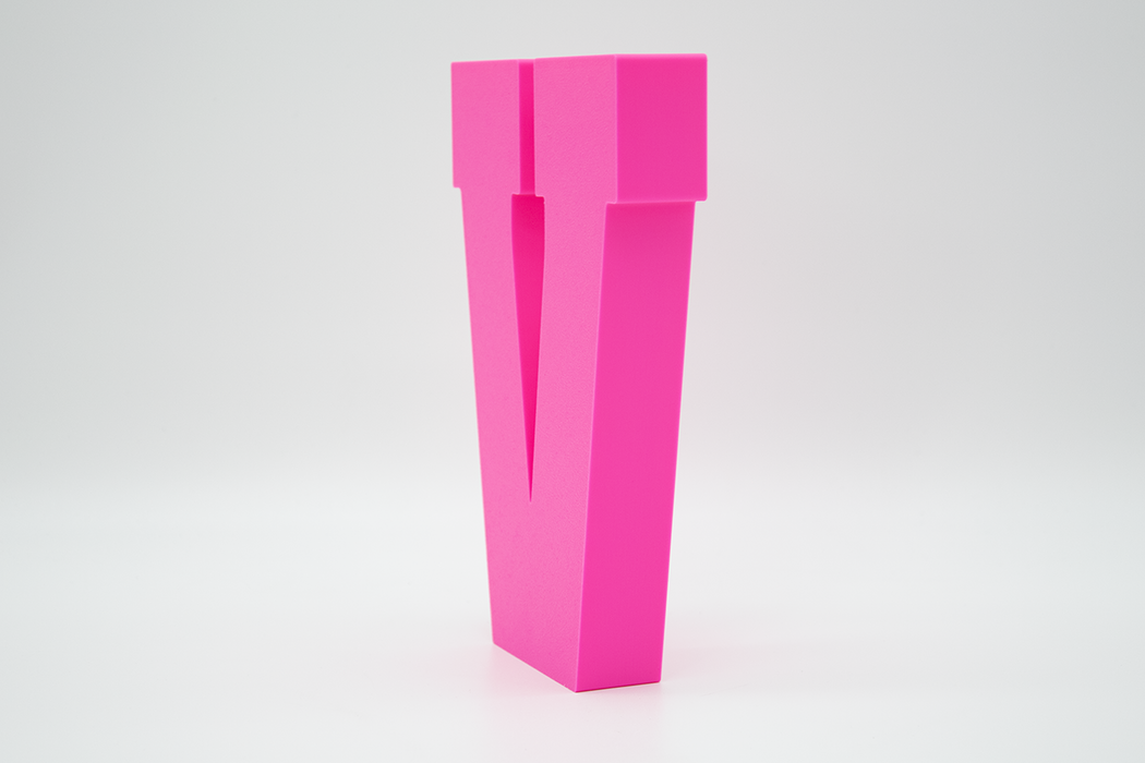 Letra 3D Rosa Fluor
