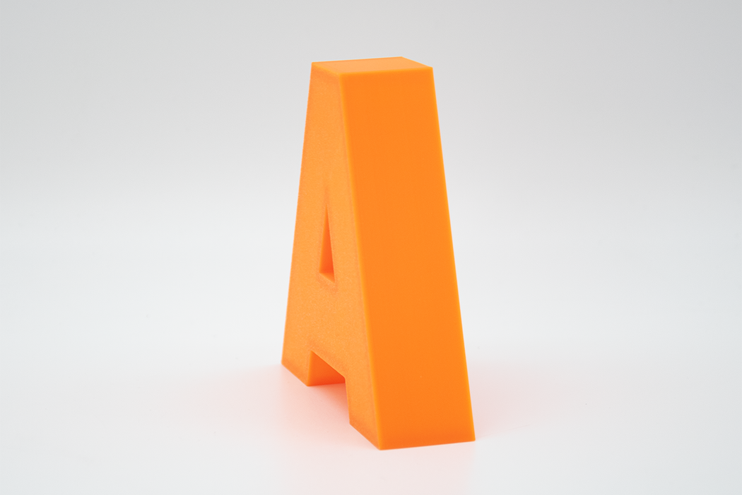 Letra 3D Naranja Fluor