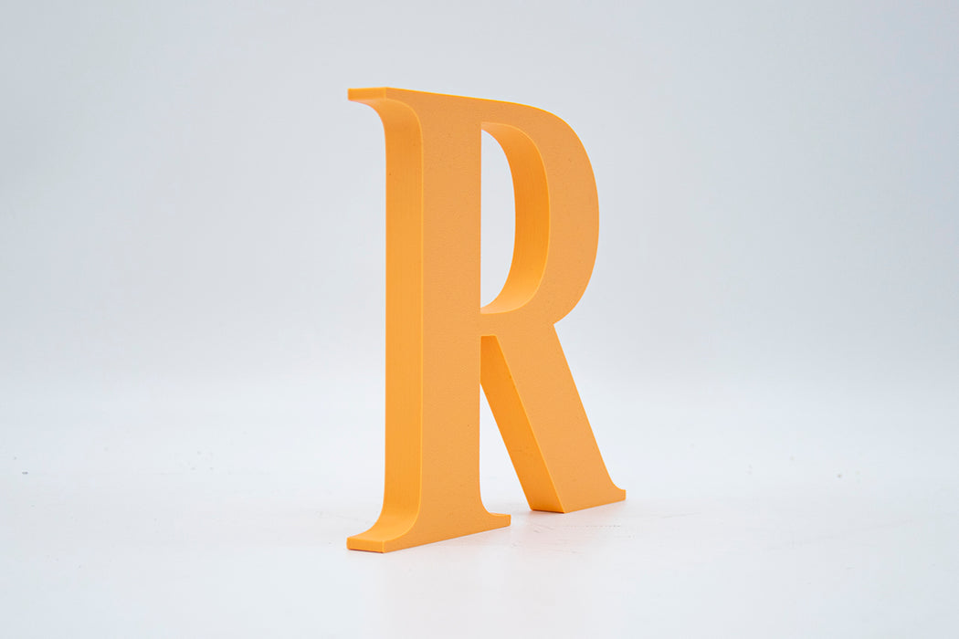 Letra 3D Naranja Suave