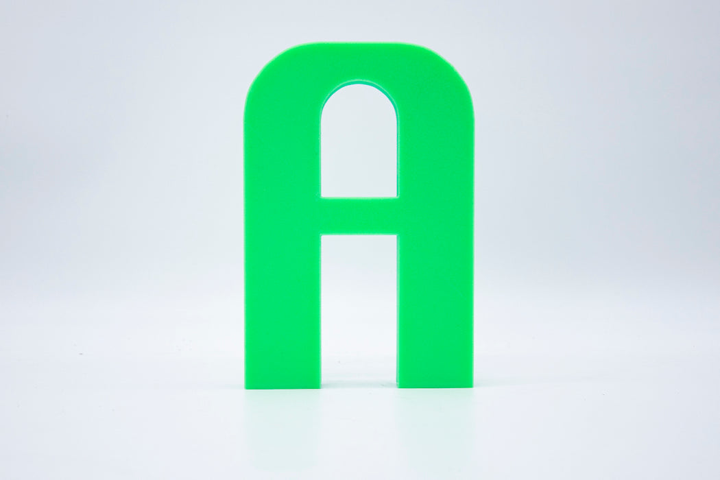 Letra 3D Verde Vitrificado