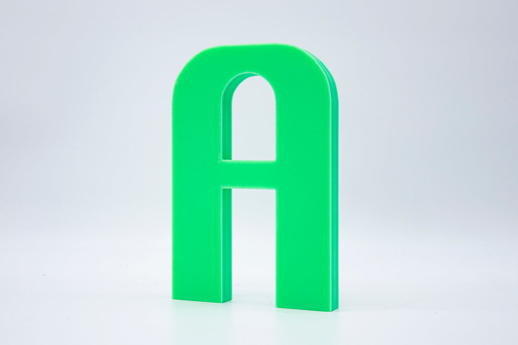 Letra 3D Verde Vitrificado