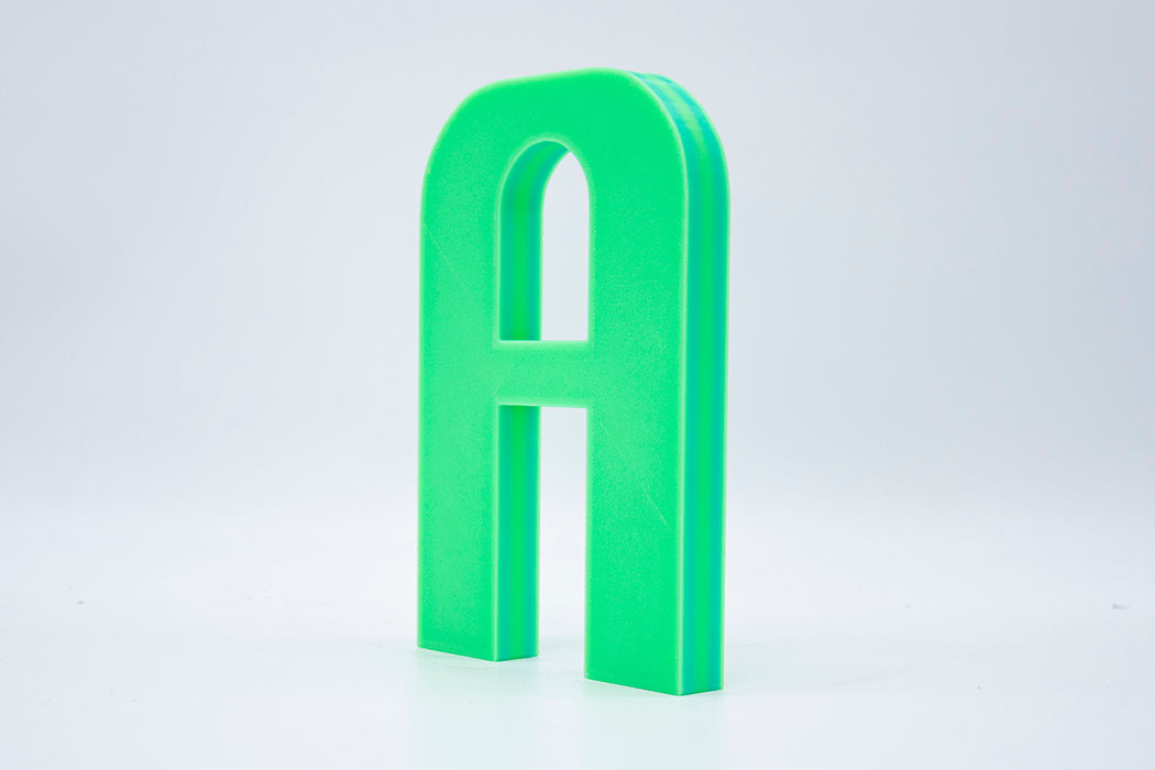 Letra 3D Verde Vitrificado