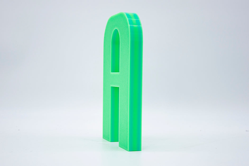 Letra 3D Verde Vitrificado
