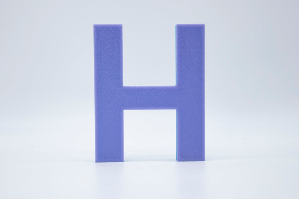 Letra 3D Púrpura Vitrificado