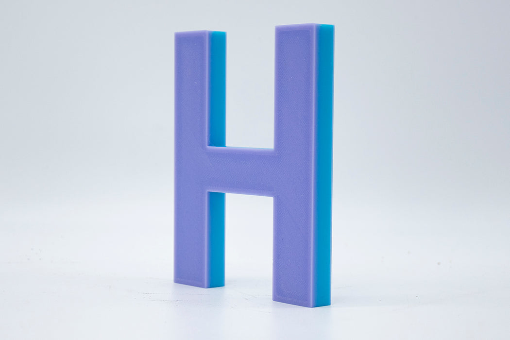 Letra 3D Púrpura Vitrificado