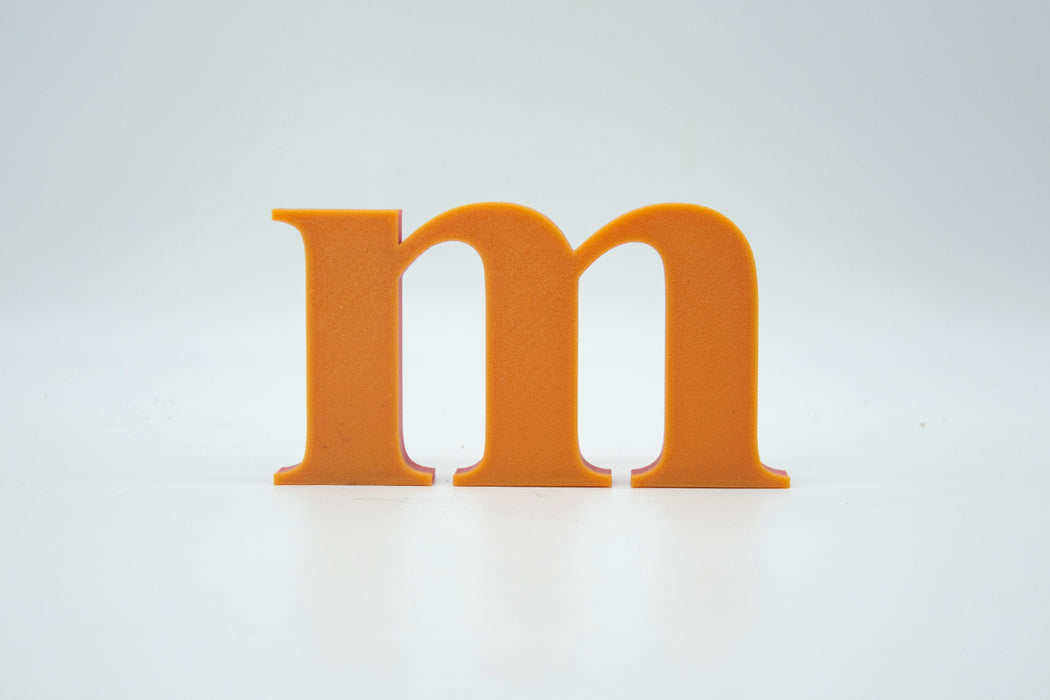 Letra 3D Naranja Vitrificado