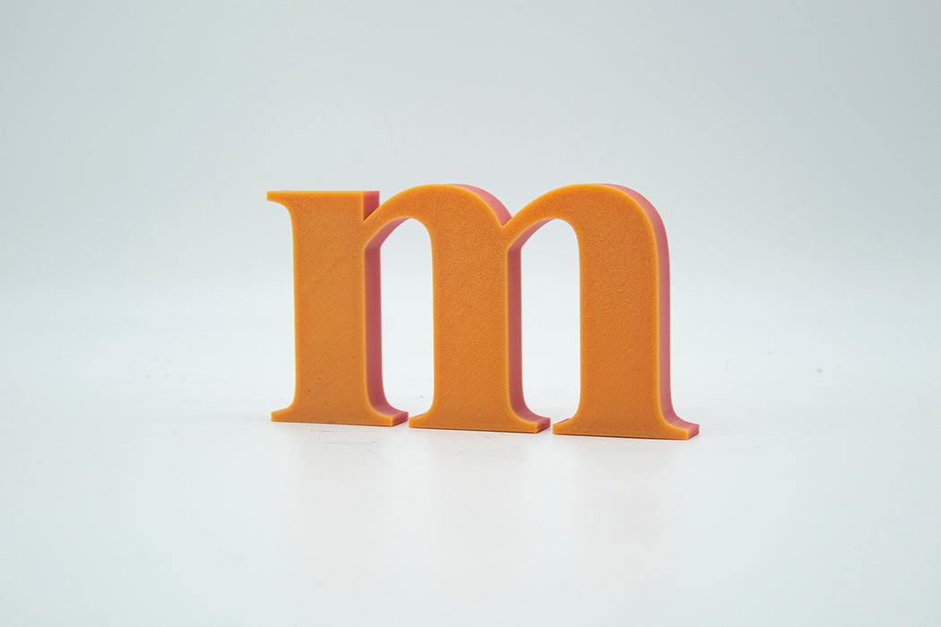 Letra 3D Naranja Vitrificado