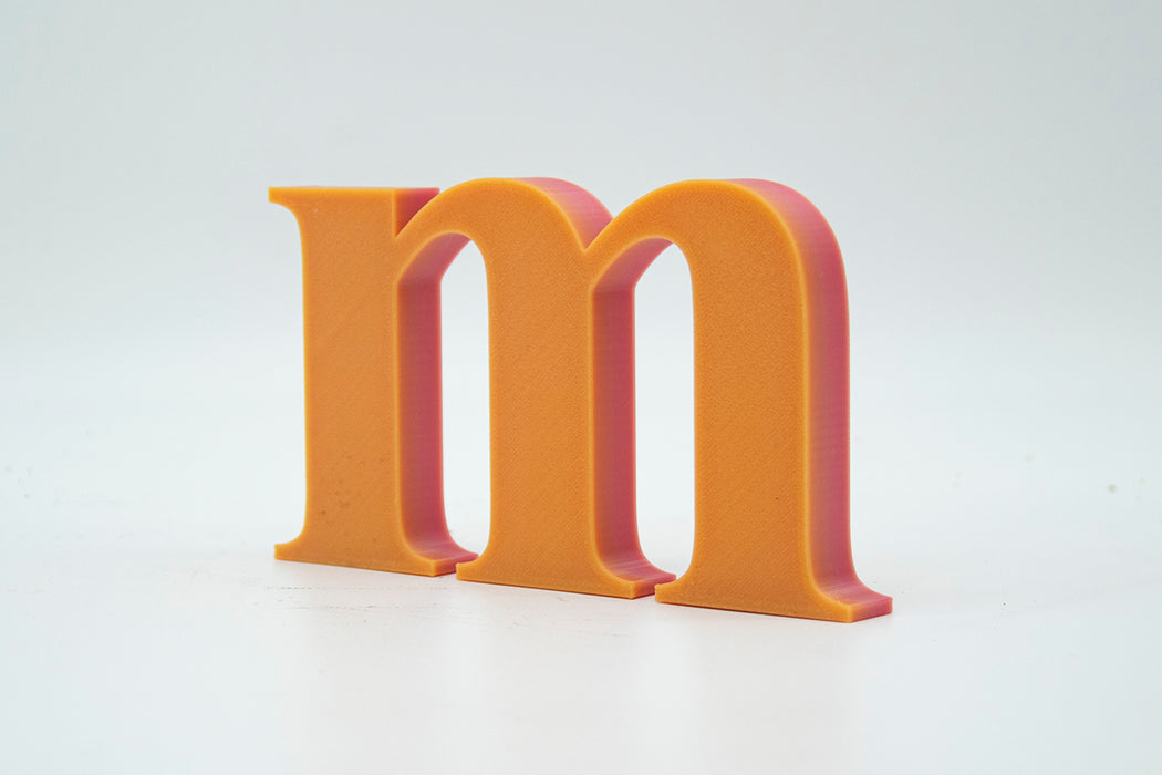 Letra 3D Naranja Vitrificado