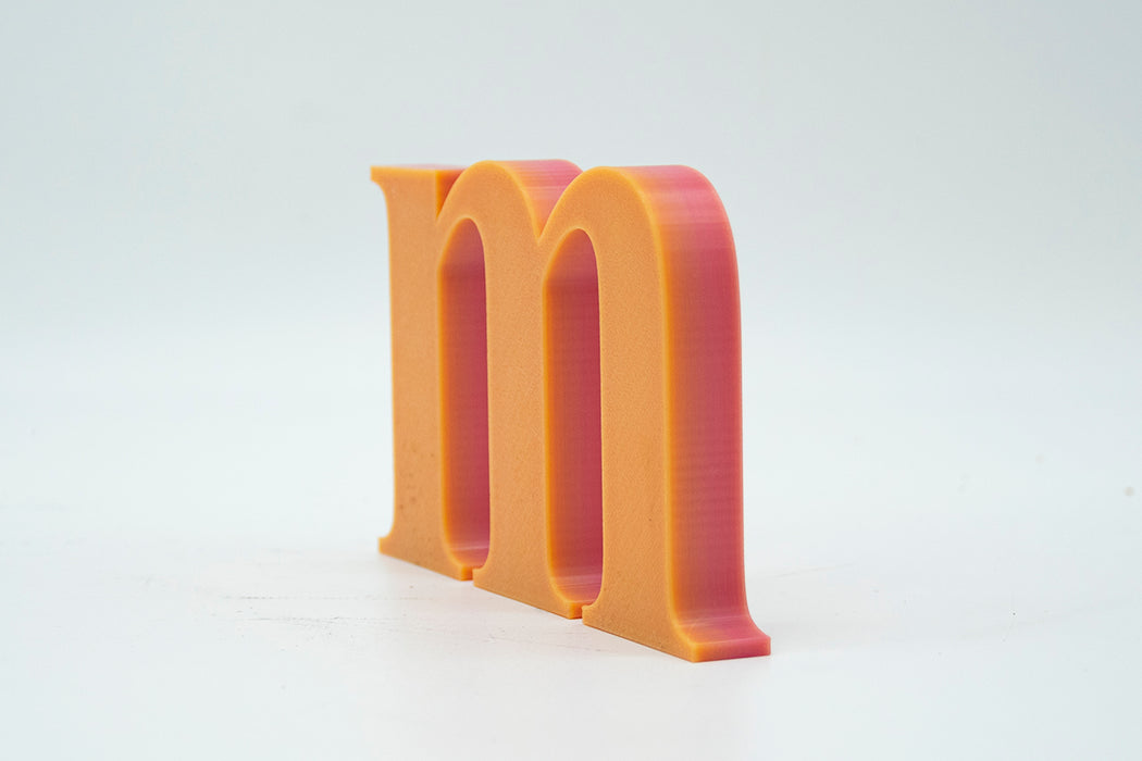 Letra 3D Naranja Vitrificado