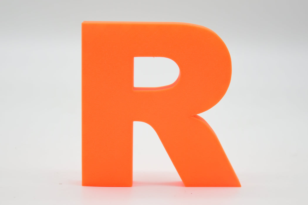 Letra 3D Naranja Fluor