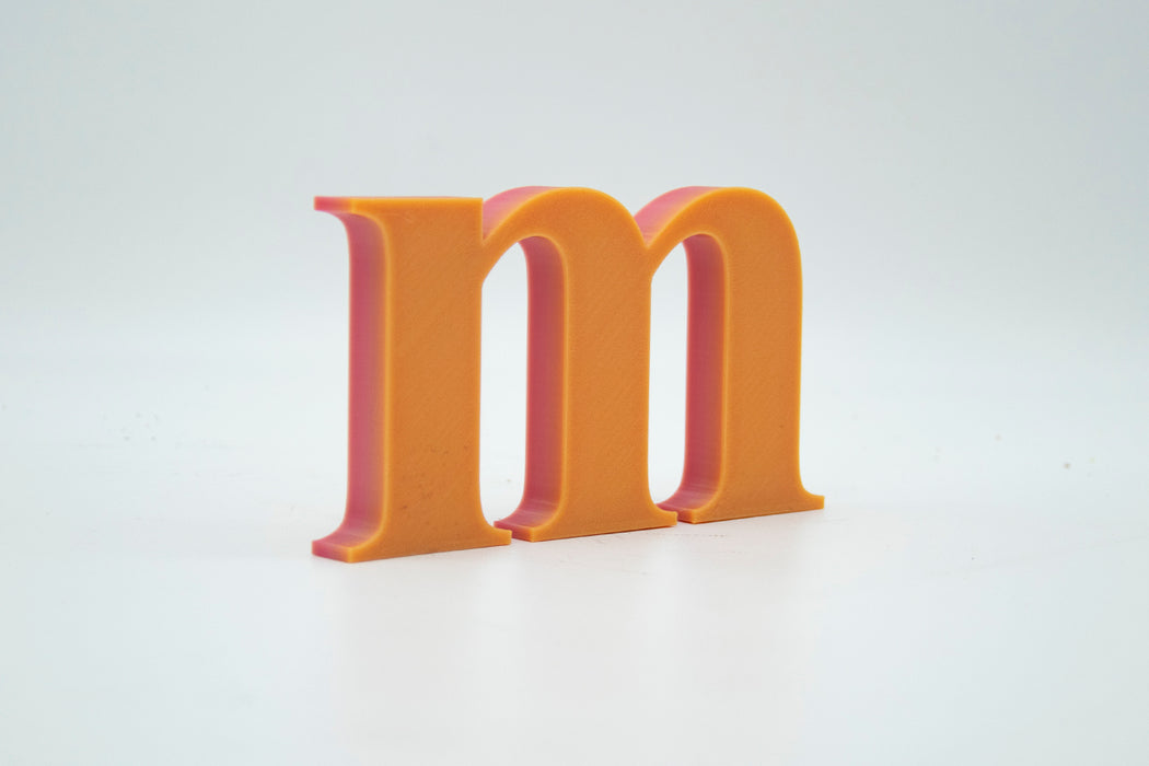Letra 3D Naranja Vitrificado