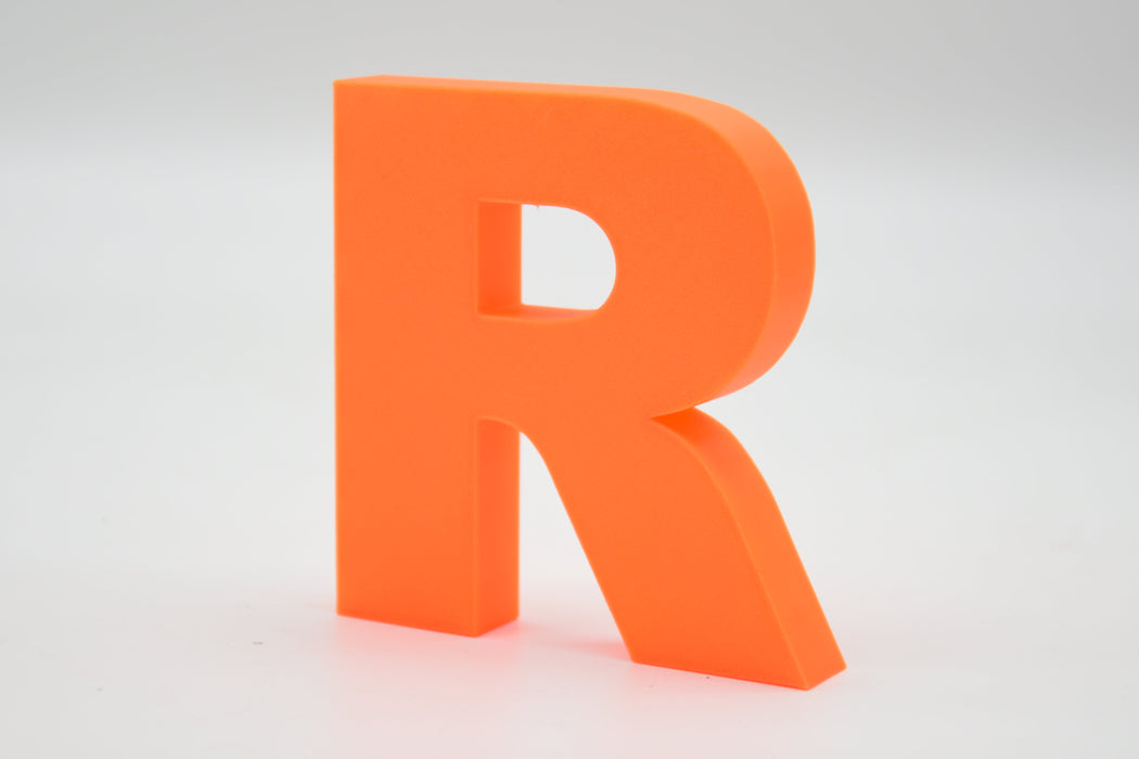 Letra 3D Naranja Fluor
