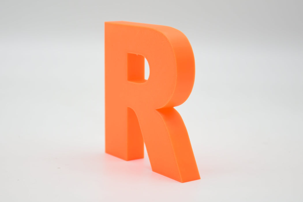 Letra 3D Naranja Fluor