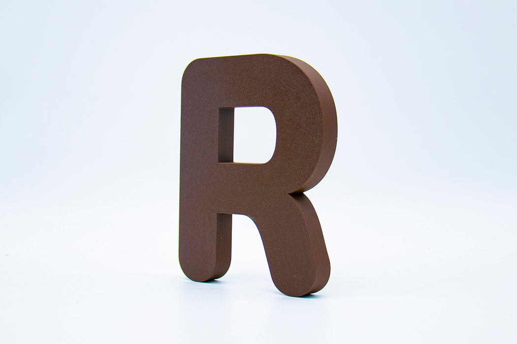 Letra 3D Marrón Ébano