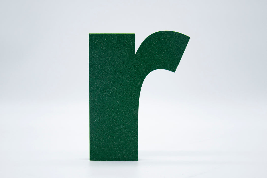 Letra 3D Verde Partículas