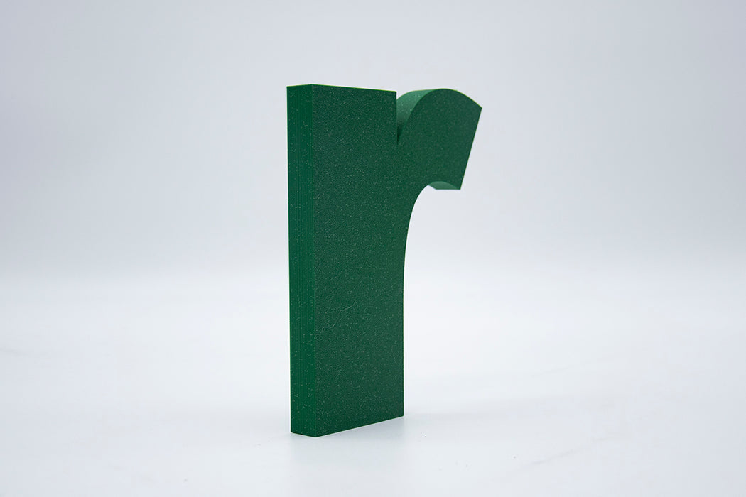 Letra 3D Verde Partículas