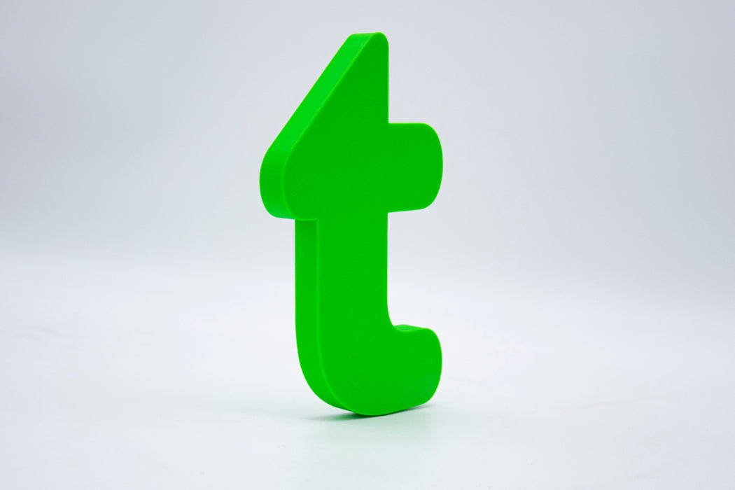 Letra 3D Verde Claro