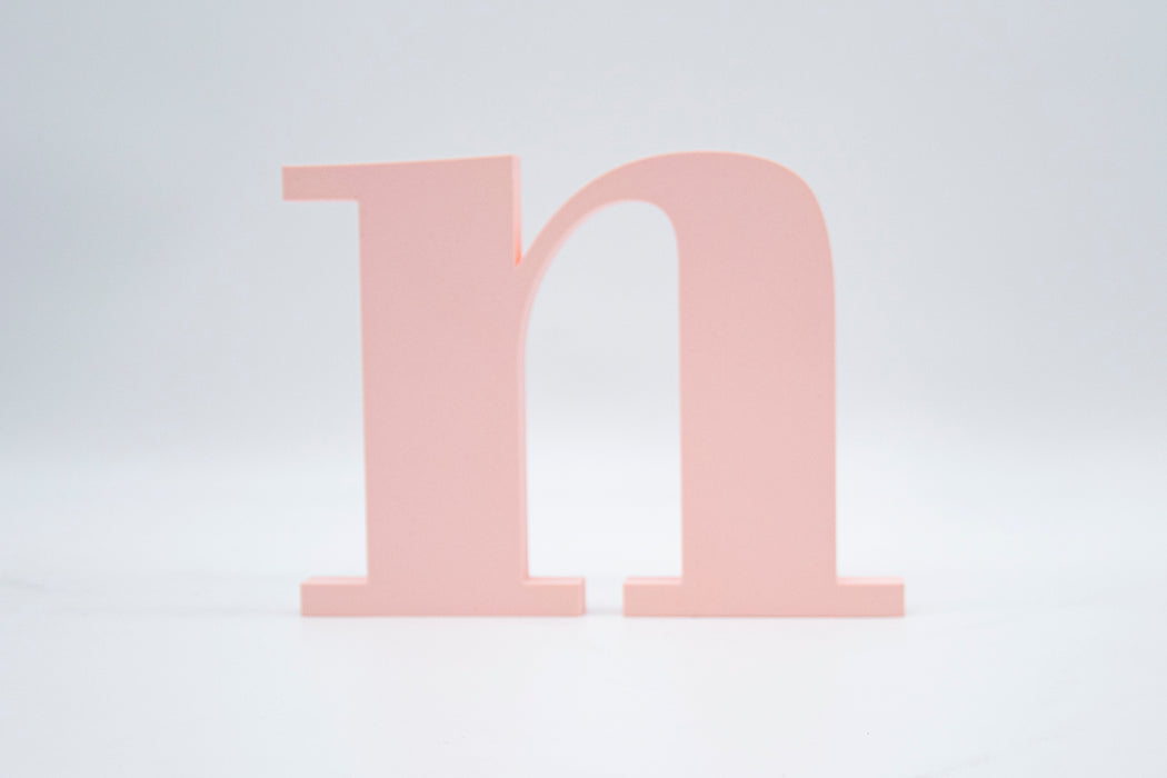 Letra 3D Rosa Pastel