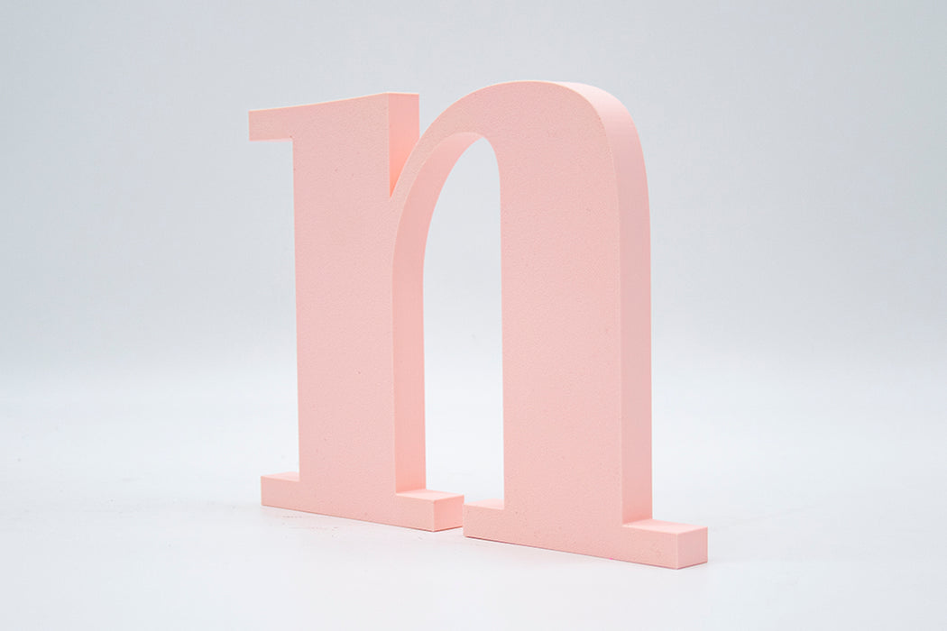 Letra 3D Rosa Pastel