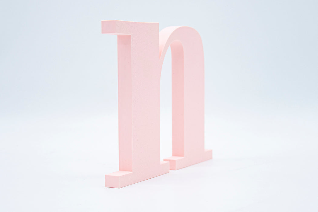 Letra 3D Rosa Pastel