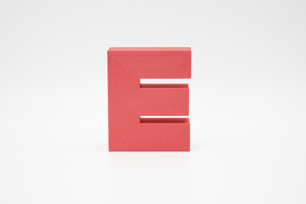Letra 3D Rojo Partículas