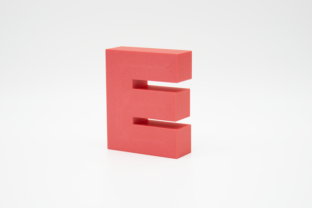 Letra 3D Rojo Partículas