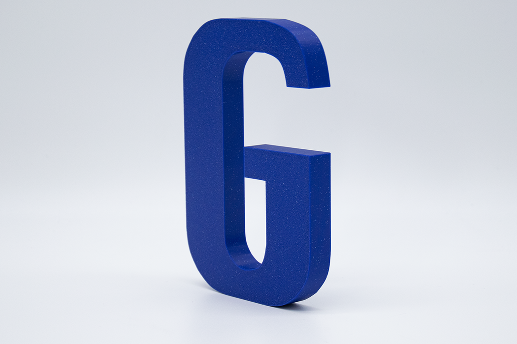 Letra 3D Azul Partículas