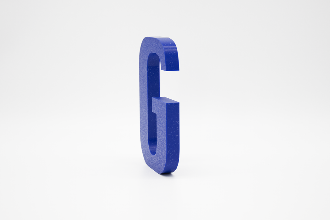 Letra 3D Azul Partículas
