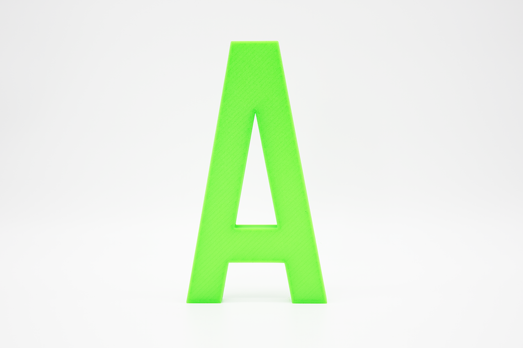 Letra 3D Verde Fluor