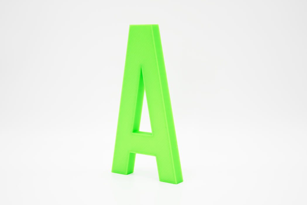 Letra 3D Verde Fluor