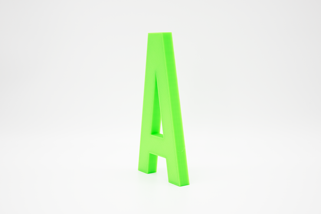 Letra 3D Verde Fluor