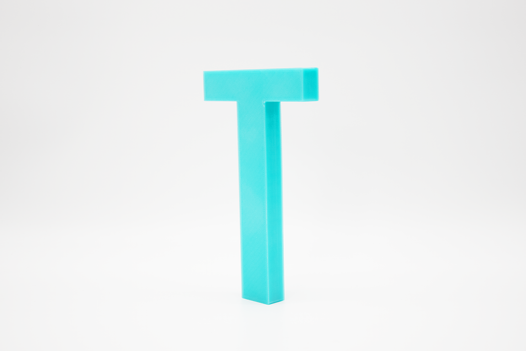 Letra 3D Turquesa Translúcido