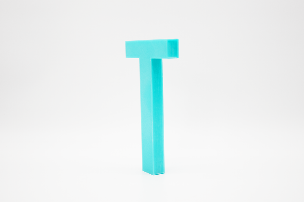 Letra 3D Turquesa Translúcido
