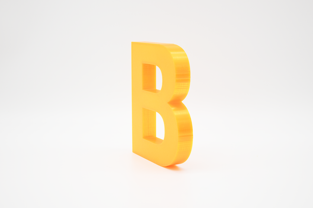 Letra 3D Naranja Translúcido