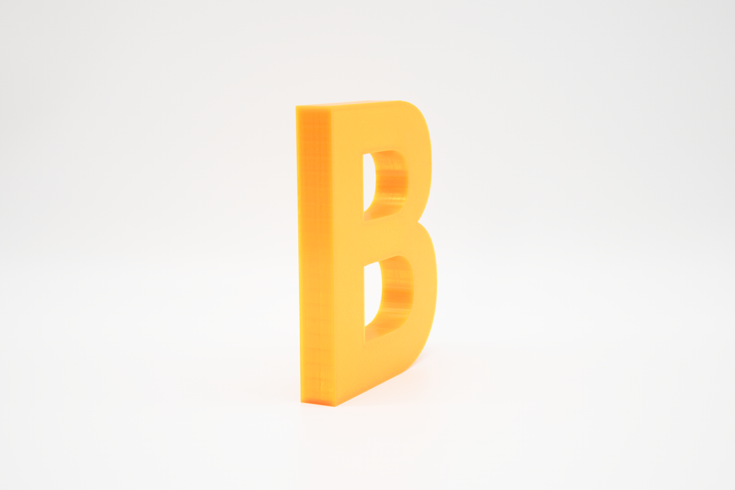 Letra 3D Naranja Translúcido