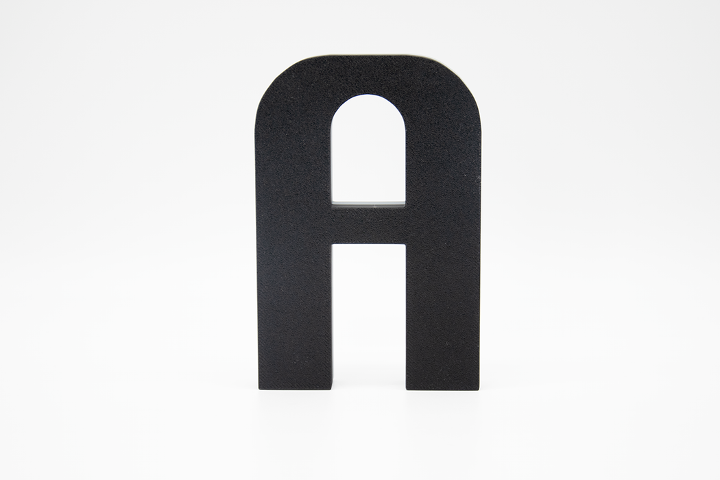 Letra 3D Negro-Gris