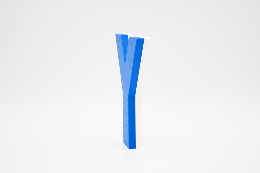 Letra 3D Azul-Blanco