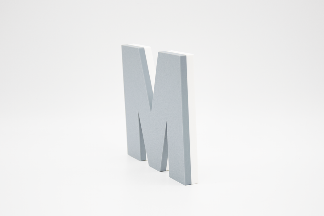 Letra 3D Gris-Blanco