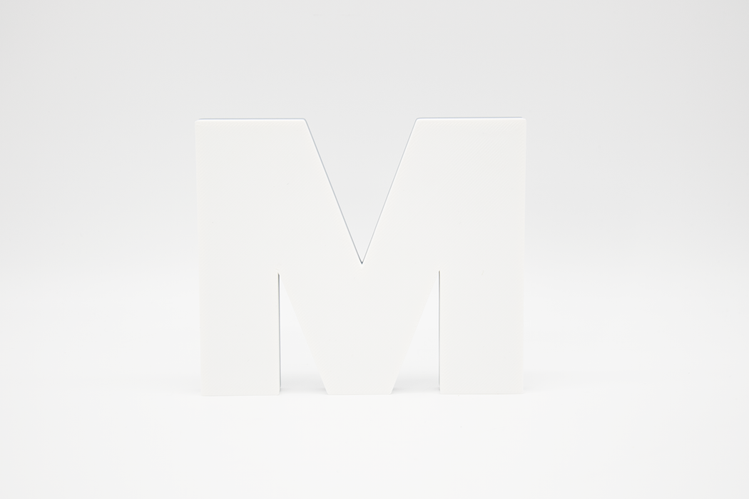 Letra 3D Blanco-Gris