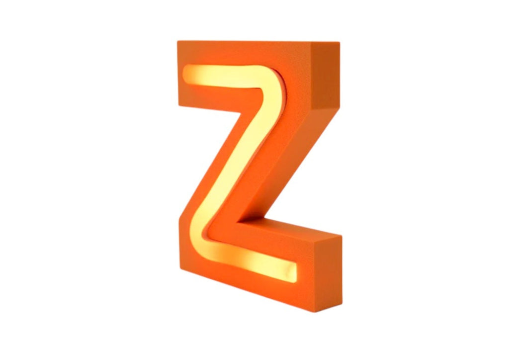 Letra 3D Naranja Neón