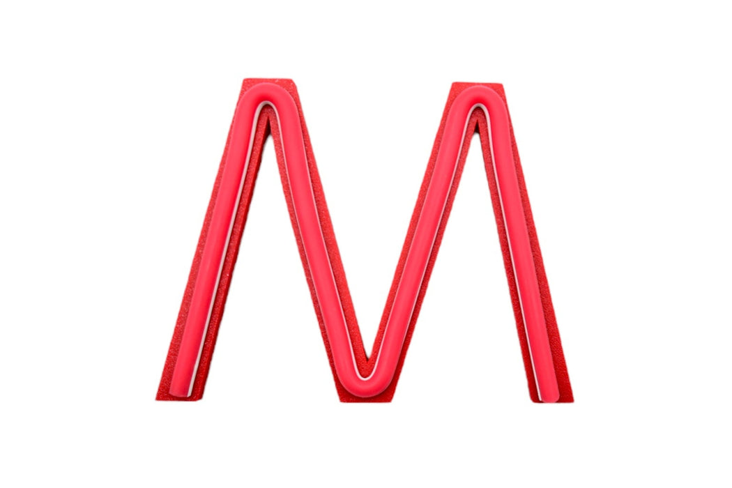 Letra 3D Rojo Neón
