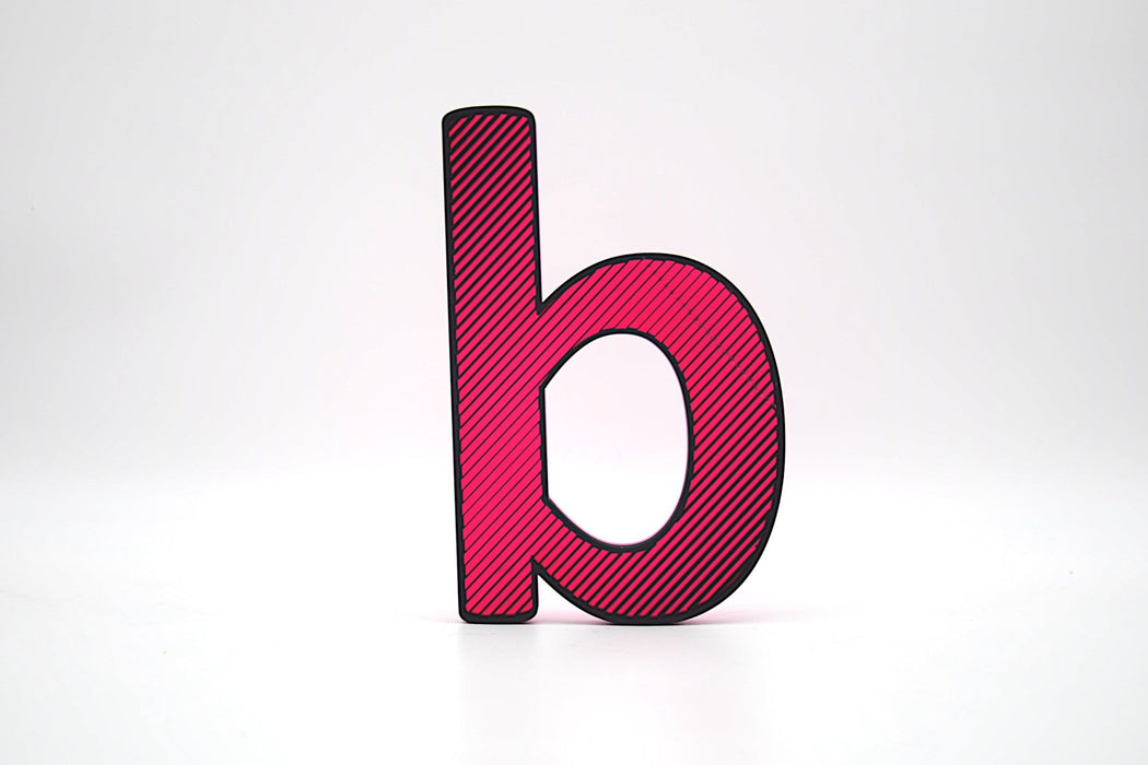 Letra 3D Negro-Rosa FLuor Let´s Color